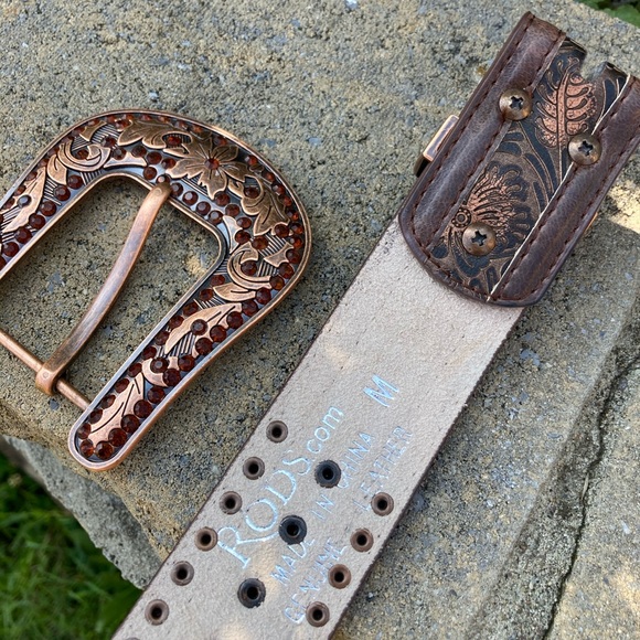 Rods Brown Medium Gunshell belt - Picture 2 of 2